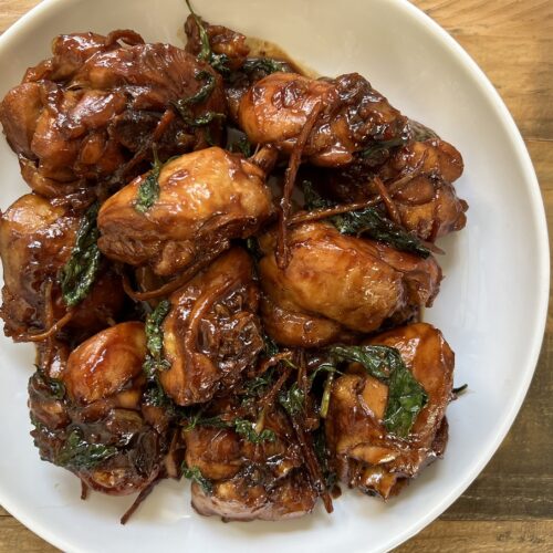 Three Cup Chicken Recipe (San Bei Ji / 三杯鸡) - RACK OF LAM